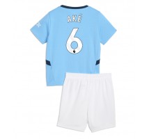 Manchester City Nathan Ake #6 Koszulka Podstawowa dzieci 2024-25 Krótki Rękaw (+ krótkie spodenki)
